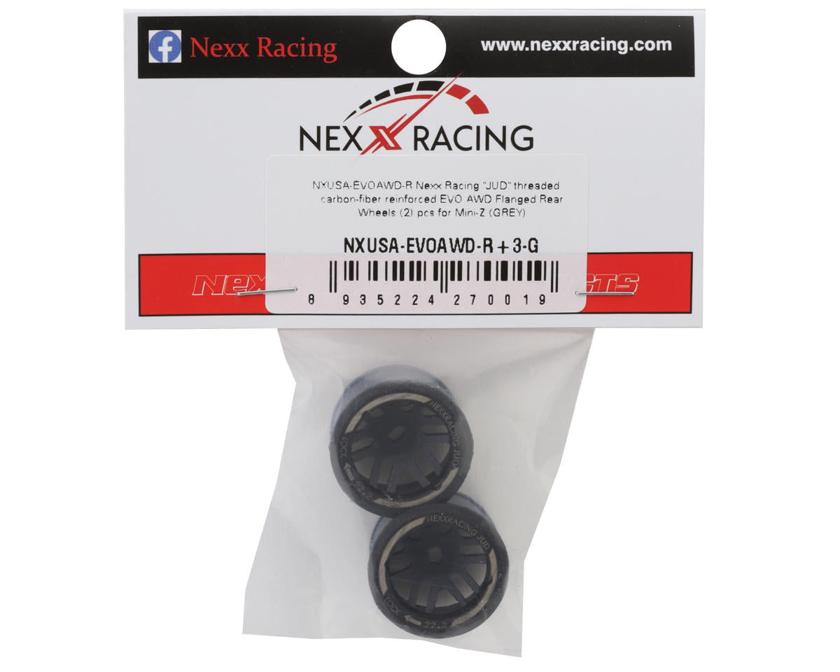 NEXX Racing Mini-Z AWD "JUD" EVO Rear Threaded Side-Wall Carbon Fiber Rims