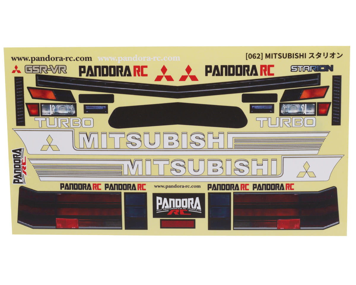 Pandora RC 1/10 Mitsubishi Starion Drift Body Set (Clear) (257-260mm)