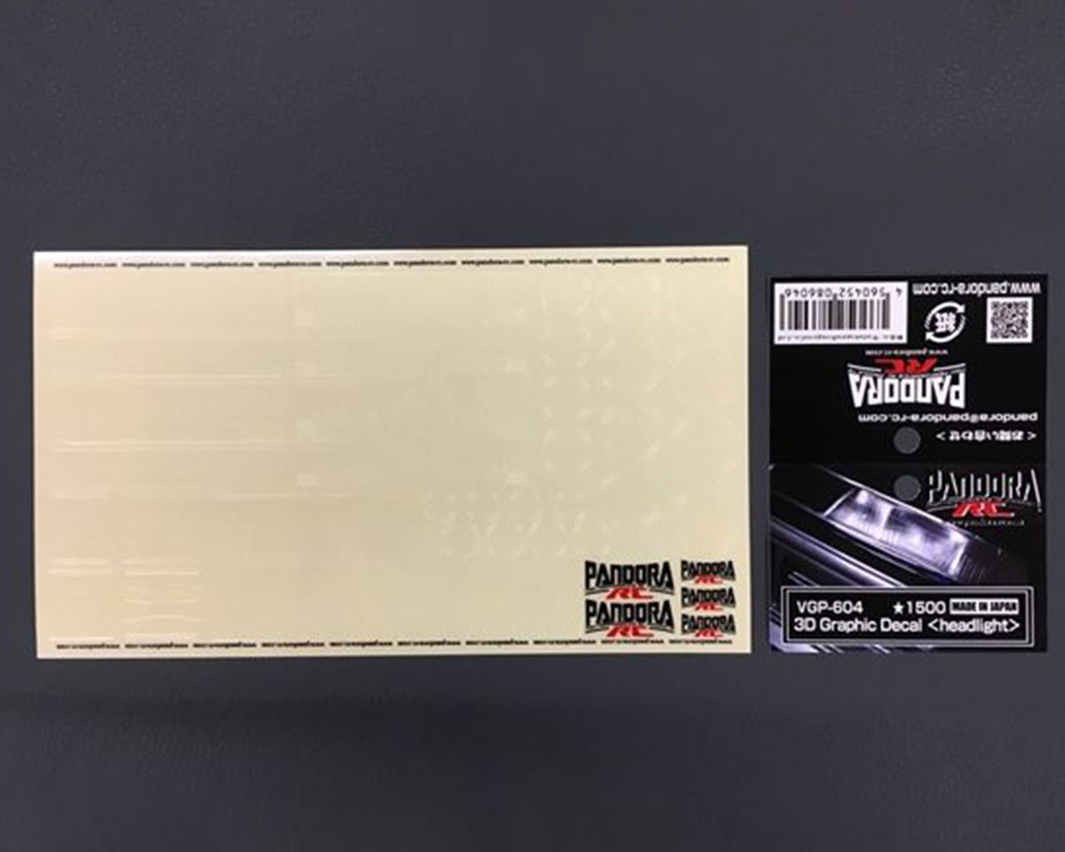 Pandora RC 1/10 Scale 3D Graphic Headlight Decal Sheet
