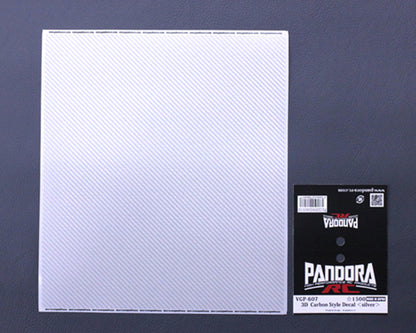 Pandora RC 1/10 Scale Carbon Fiber Look Decal Sheet (Silver)