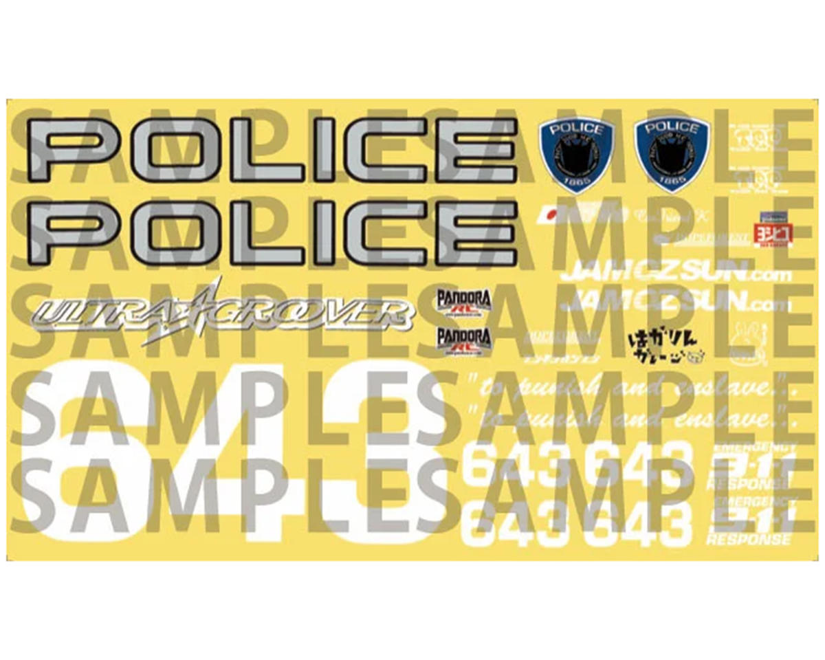 Pandora RC 1/10 Scale Decal Sheet (Police)