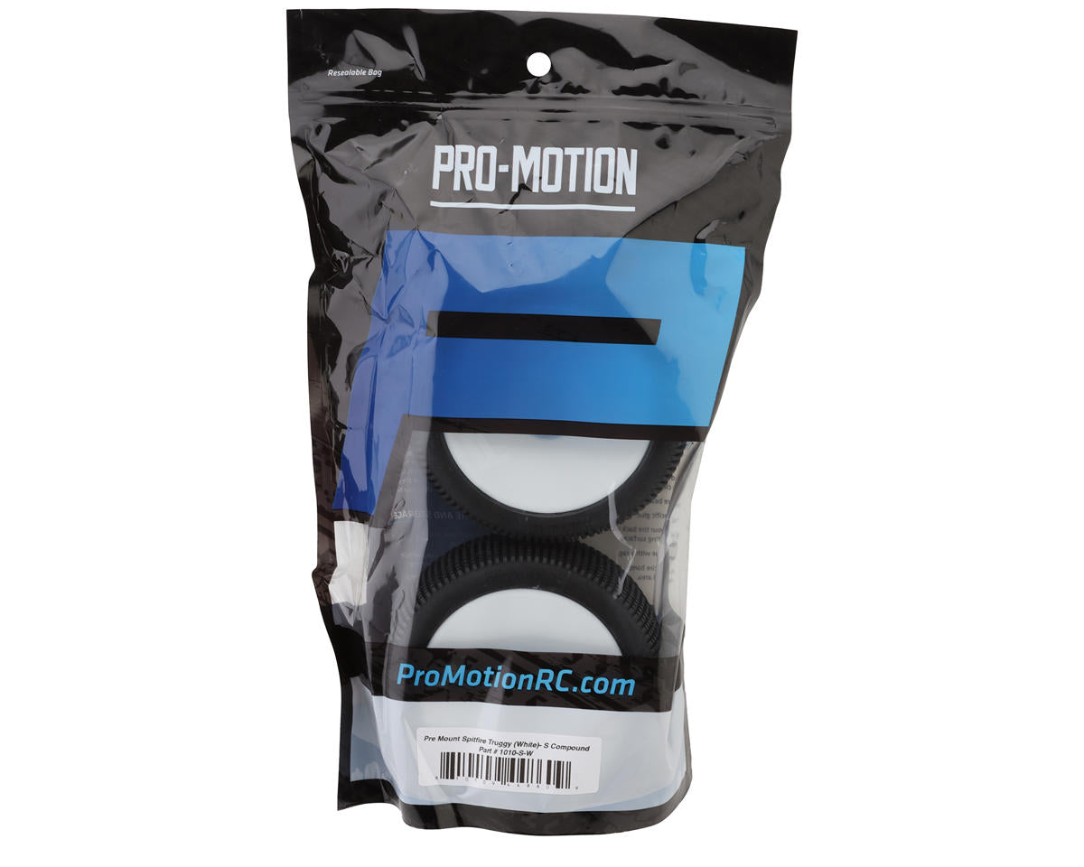 Pro-Motion Spitfire 1/8 Truggy Pre-Mount Tires (White) (2) (T2)