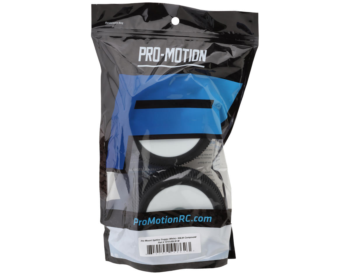 Pro-Motion Spitfire 1/8 Truggy Pre-Mount Tires (White) (2) (T3)