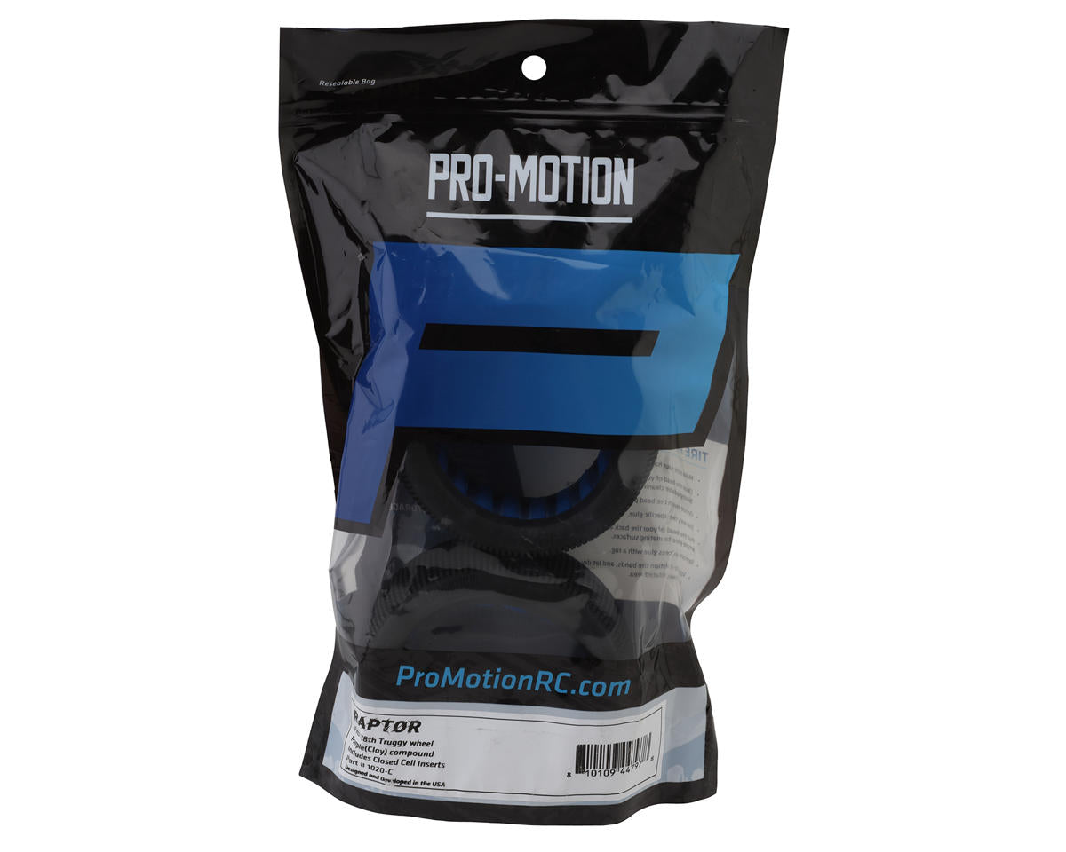 Pro-Motion Raptor 1/8 Truggy Tires (2) (Clay)