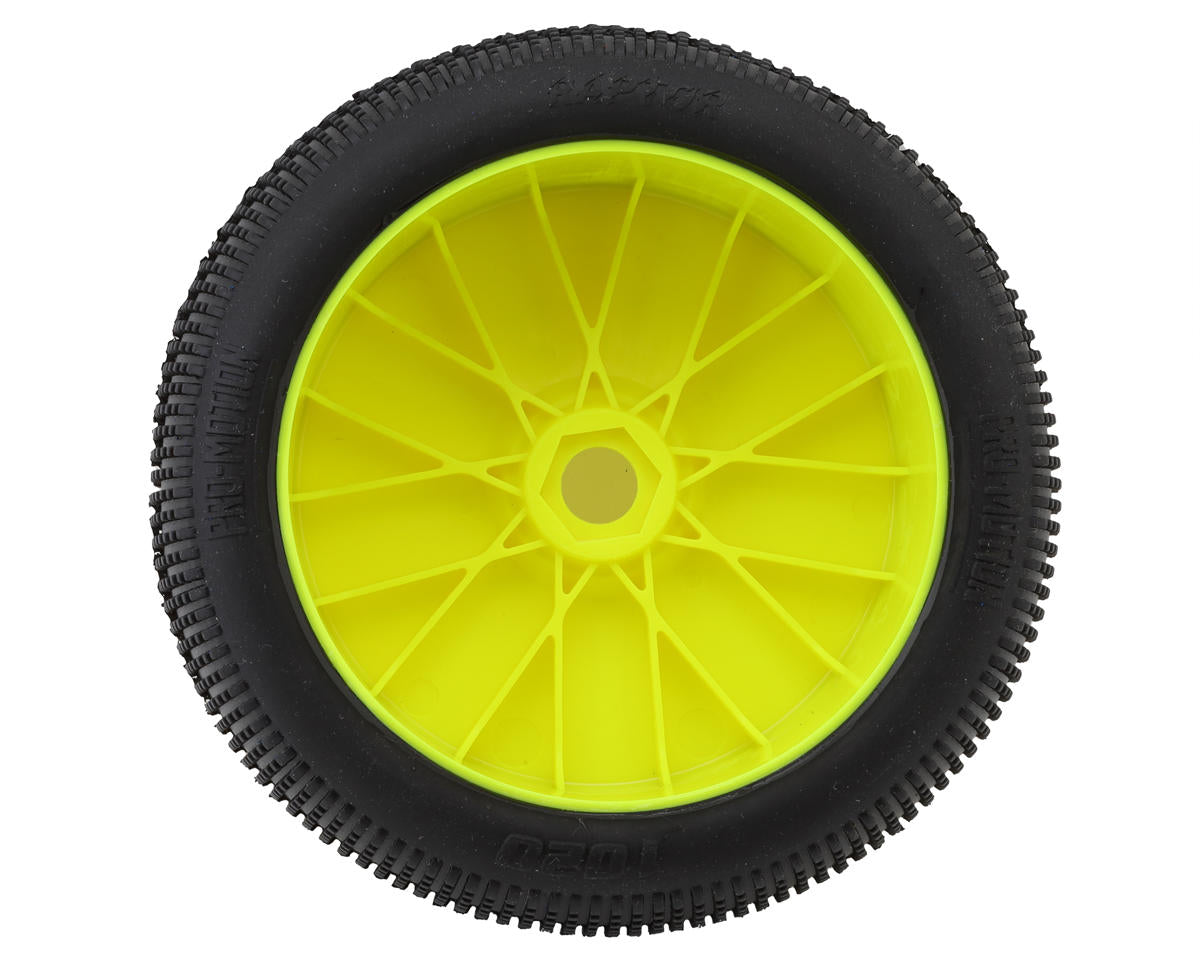 Pro-Motion Raptor 1/8 Truggy Pre-Mount Tires (Yellow) (2) (Soft - Long Wear)