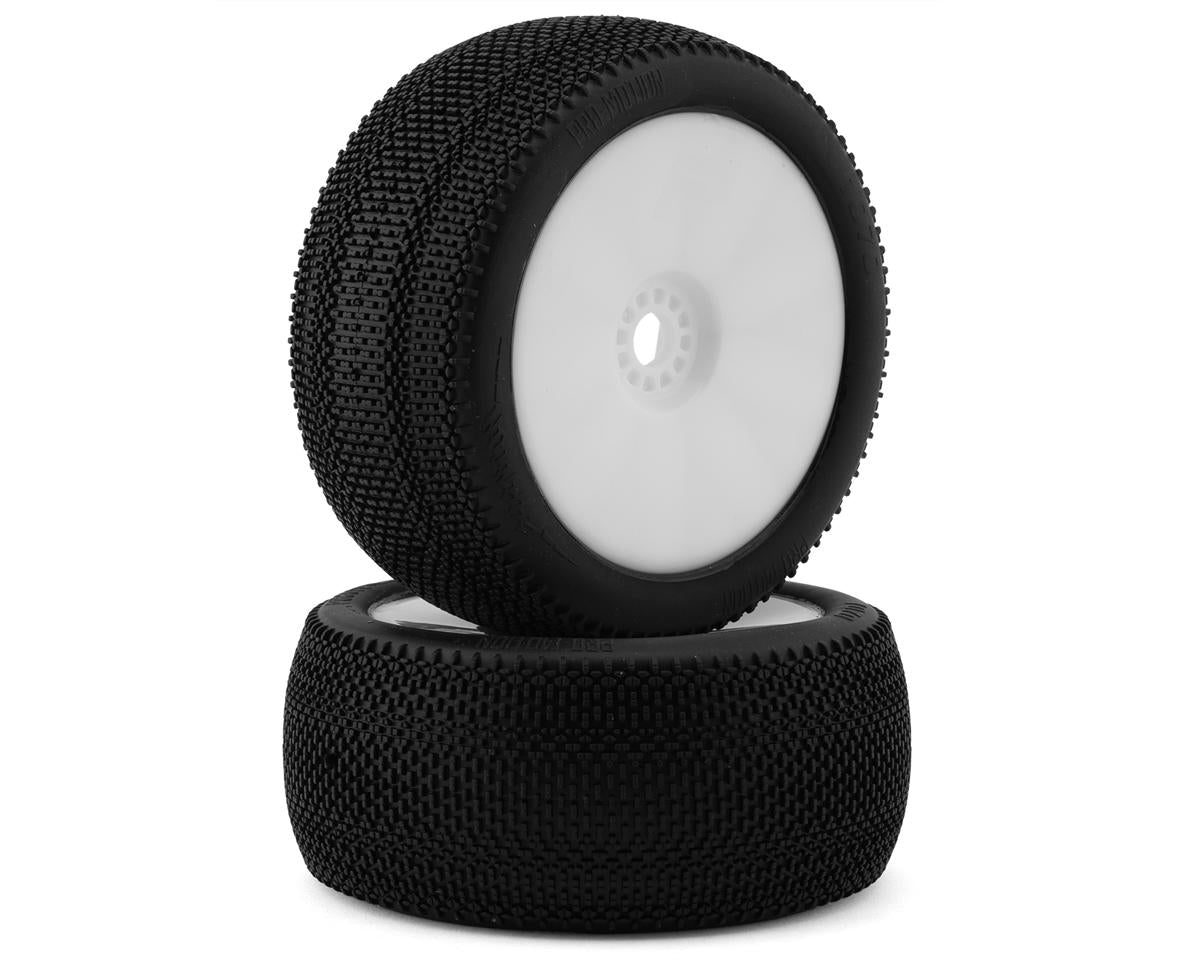 Pro-Motion Phantom Pre-Mounted 1/8 Truggy Tires (White) (2) (Clay)