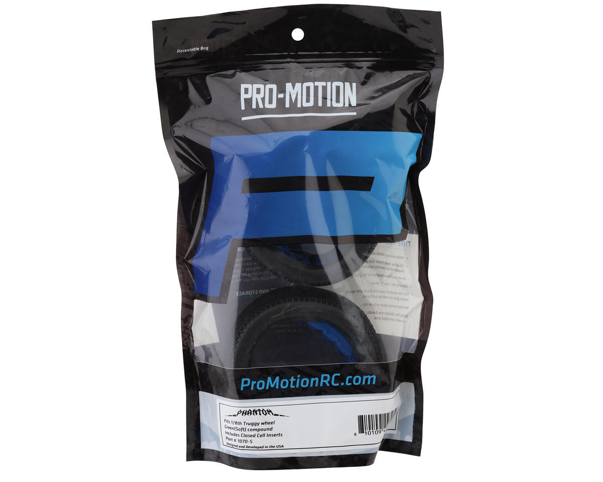 Pro-Motion Phantom 1/8 Truggy Tires (2) (Soft)