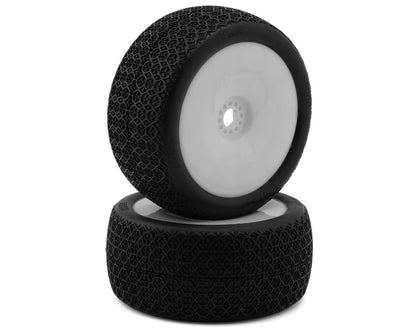 Pro-Motion Havoc 1/8 Truggy Pre-Mounted Tires (White) (2) (Clay Oro)