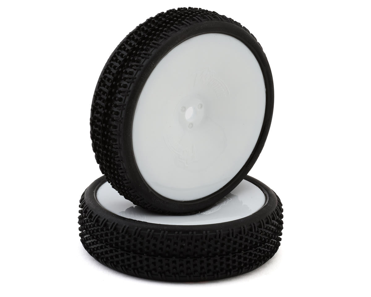 Pro-Motion Viper 2.2" 2WD Front LP Carpet 1/10 Pre-Mounted Buggy Tires (White)