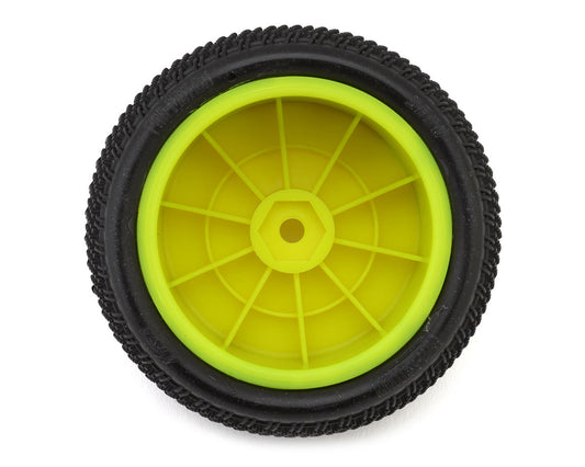 Pro-Motion Viper 2.2" Rear LP Carpet 1/10 Pre-Mount Buggy Tire (Yellow) (2)