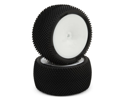 Pro-Motion Checkmate LP 2.2" Pre-Mounted Rear Buggy Carpet Tires (White) (2)