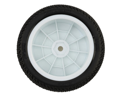 Pro-Motion Checkmate LP 2.2" Pre-Mounted Rear Buggy Carpet Tires (White) (2)