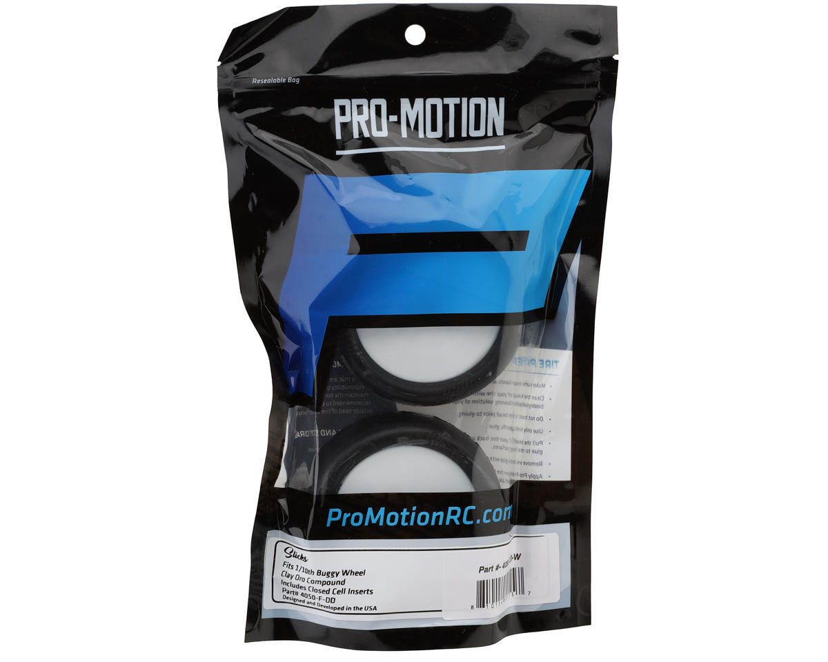 Pro-Motion Slick 4WD Pre-Mounted 2.2'' Front Buggy Tires (White) (2)
