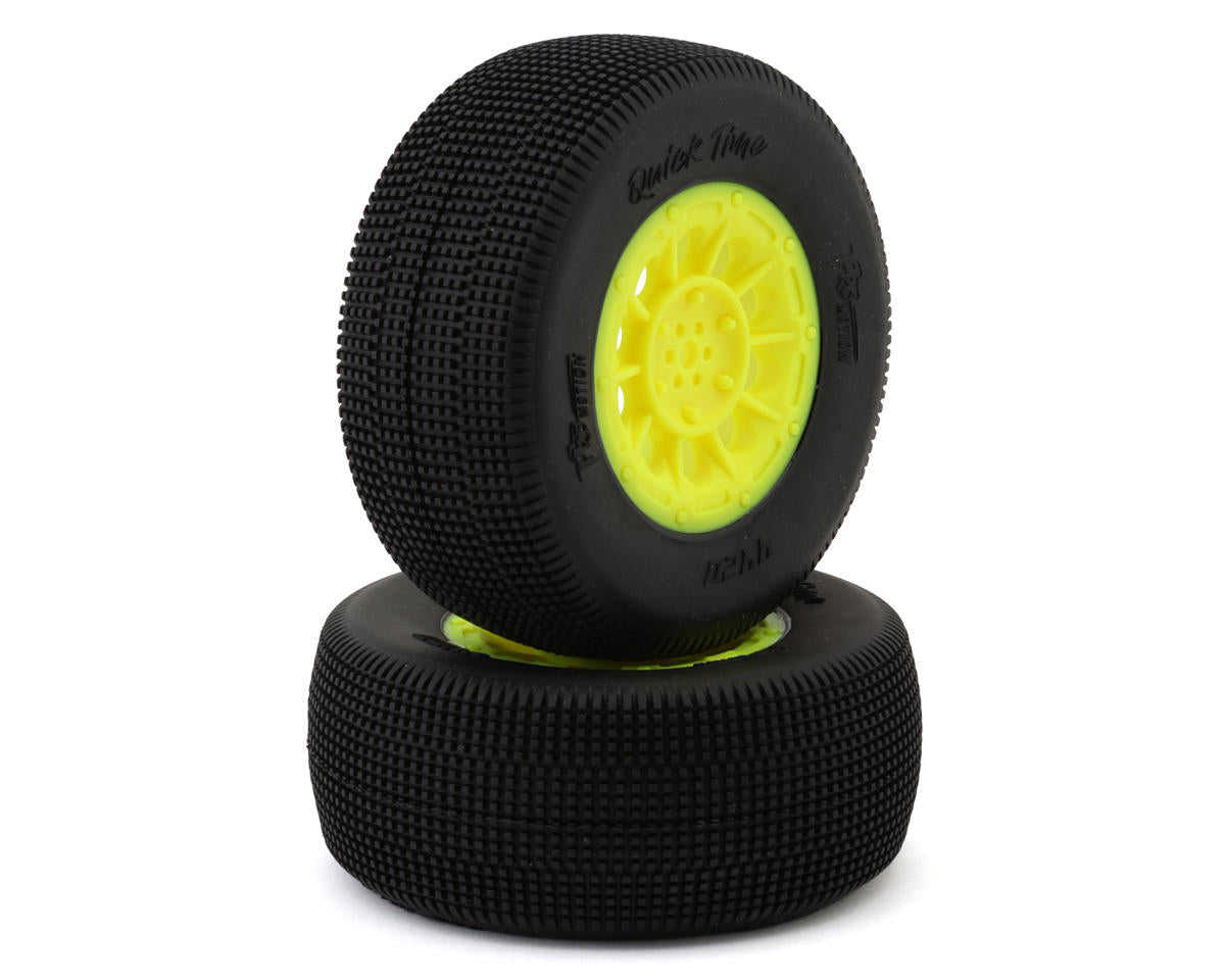 Pro-Motion Quicktime SCT 2.2" Short Course Pre-Mounted Tires (Yellow) (2) (T1)