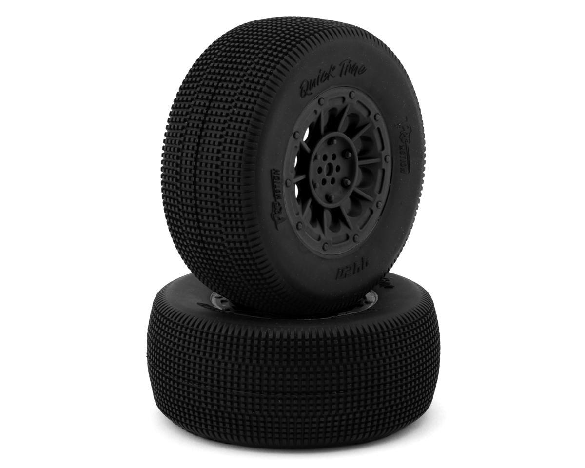 Pro-Motion Quicktime SCT 2.2" Short Course Pre-Mounted Tires (Black) (2) (T2)