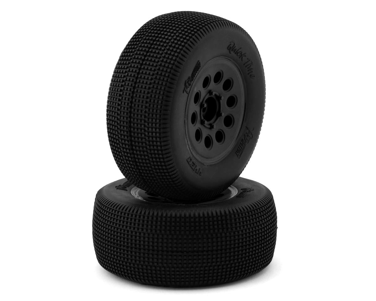 Pro-Motion Quicktime SCT 2.2" Short Course Pre-Mounted Tires (Black) (2) (T2)