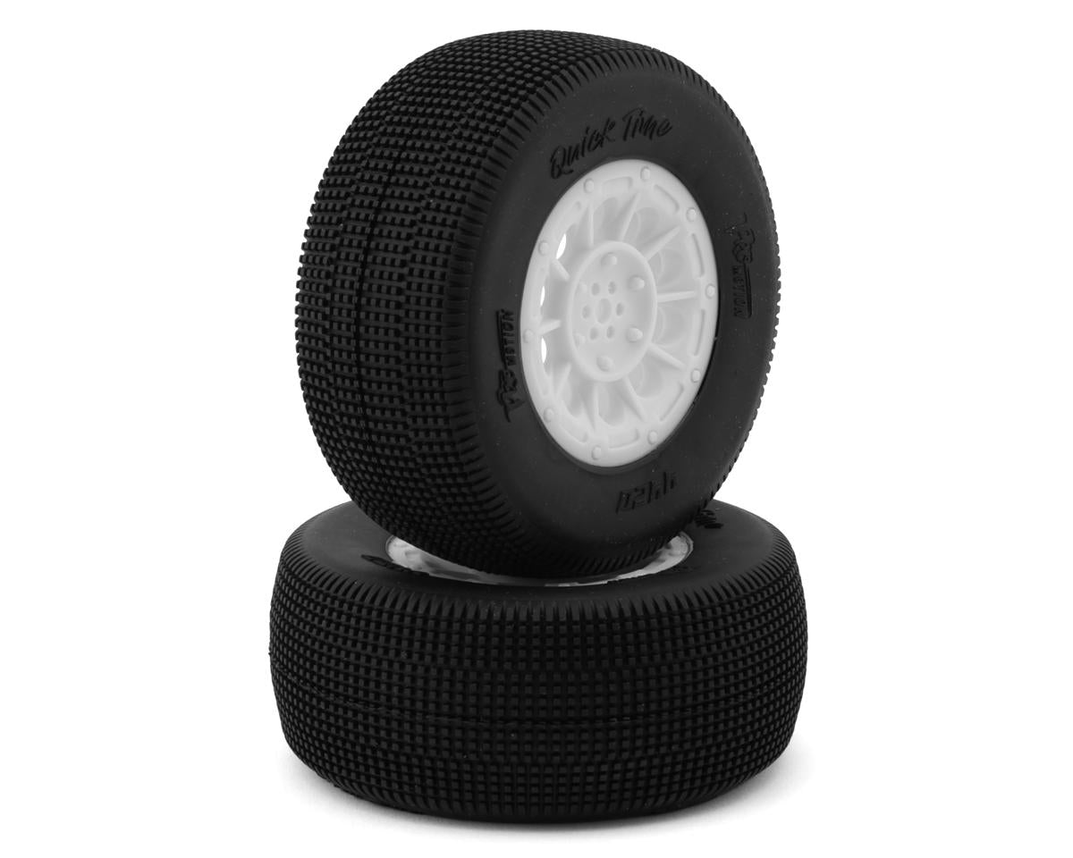 Pro-Motion Quicktime SCT 2.2" Short Course Pre-Mounted Tires (White) (2) (T3)