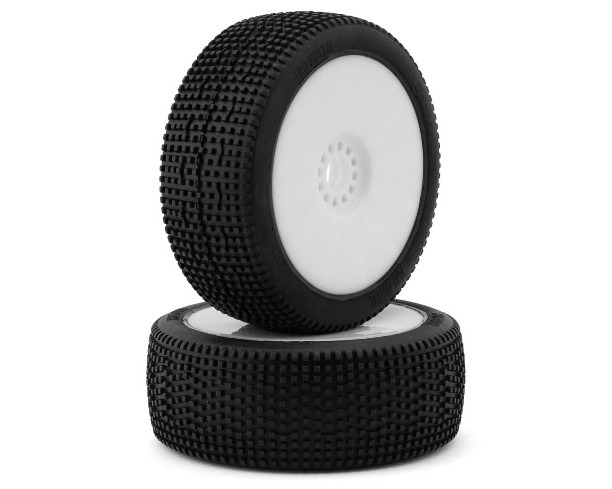 Pro-Motion Spitfire 1/8 Buggy Pre-Mount Tires (White) (2) (Super Soft)