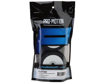 Pro-Motion Raptor 1/8 Buggy Pre-Mount Tires (White) (2) (Clay)