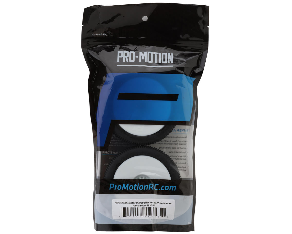 Pro-Motion Raptor 1/8 Buggy Pre-Mount Tires (White) (2) (T4)