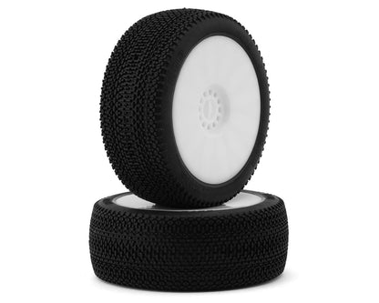 Pro-Motion Phantom 1/8 Buggy Pre-Mount Tires (White) (2) (Soft - Long Wear)