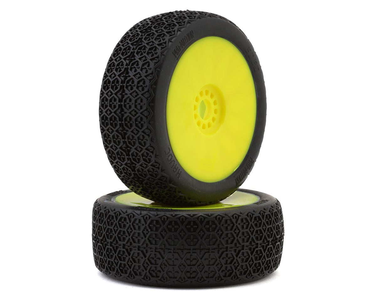 Pro-Motion Havoc 1/8 Buggy Pre-Mount Tires (Yellow) (2) (Soft)
