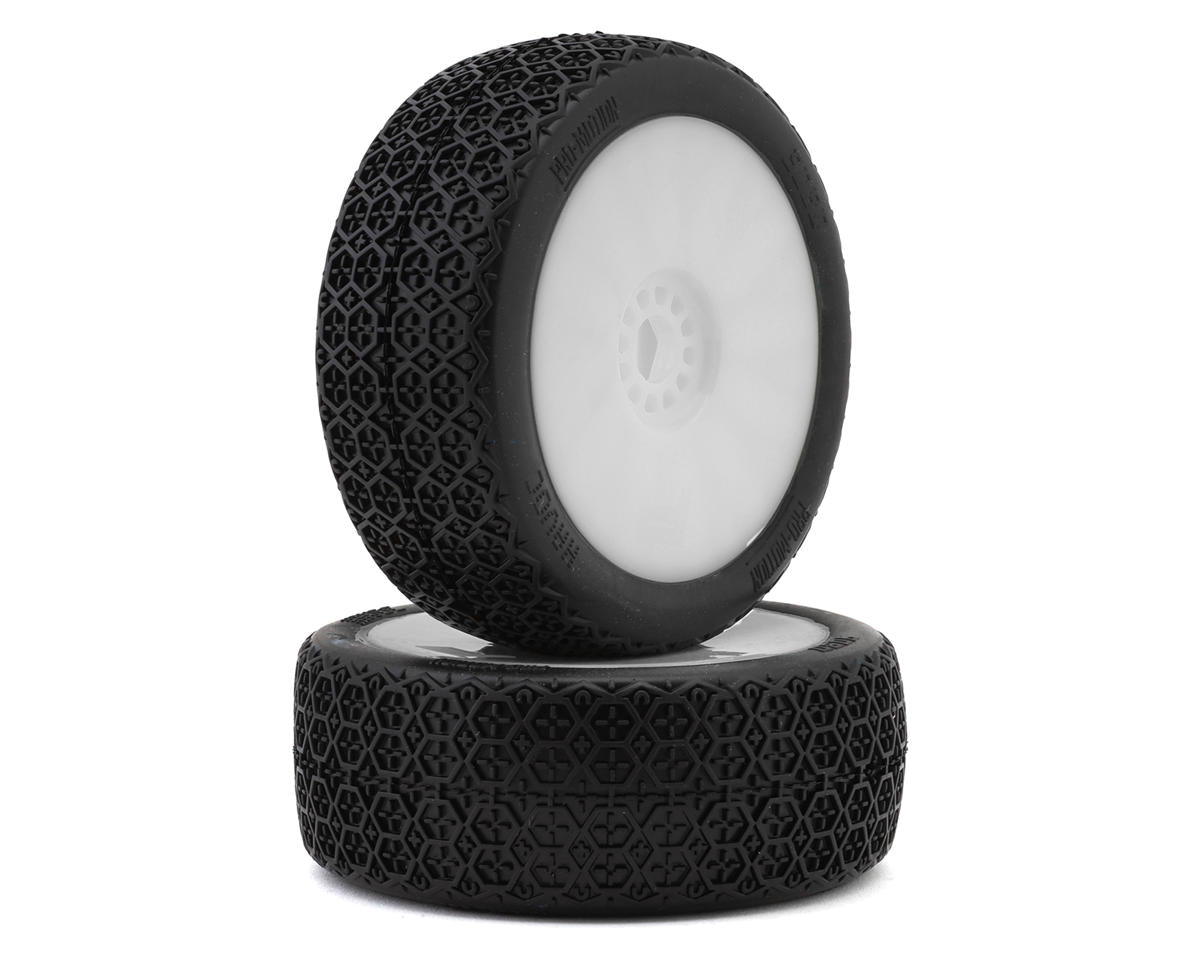 Pro-Motion Havoc 1/8 Buggy Pre-Mount Tires (White) (2) (Super Soft)