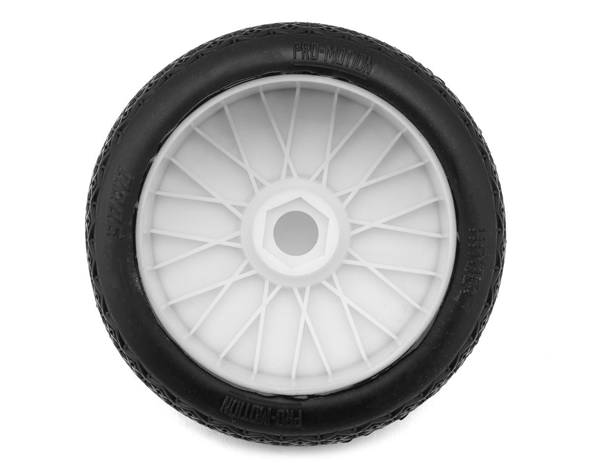Pro-Motion Havoc 1/8 Buggy Pre-Mount Tires (White) (2) (Super Soft)