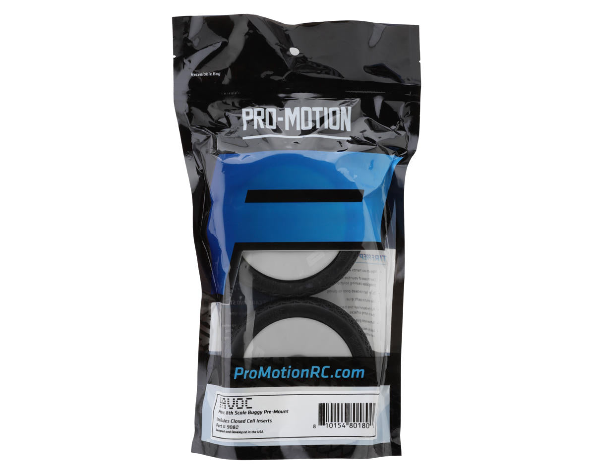 Pro-Motion Havoc 1/8 Buggy Pre-Mount Tires (White) (2) (Super Soft)
