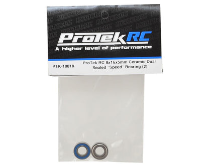 ProTek RC 8x16x5mm Ceramic Dual Sealed "Speed" Bearing (2)