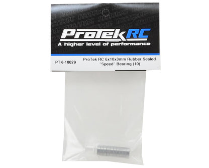 ProTek RC 6x10x3mm Rubber Sealed "Speed" Bearing (10)