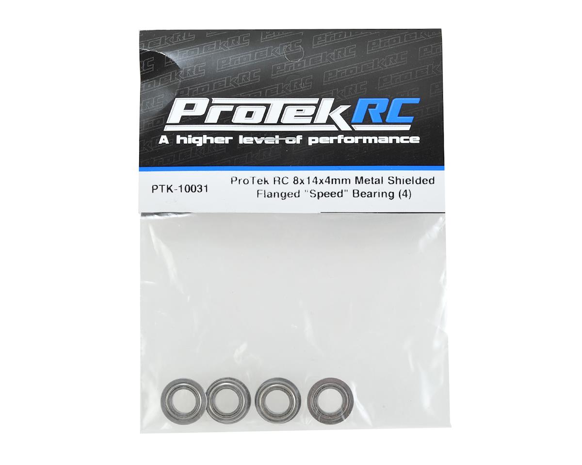 ProTek RC 8x14x4mm Metal Shielded Flanged "Speed" Bearing (4)