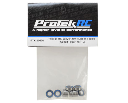 ProTek RC 6x12x4mm Rubber Sealed "Speed" Bearing (10)