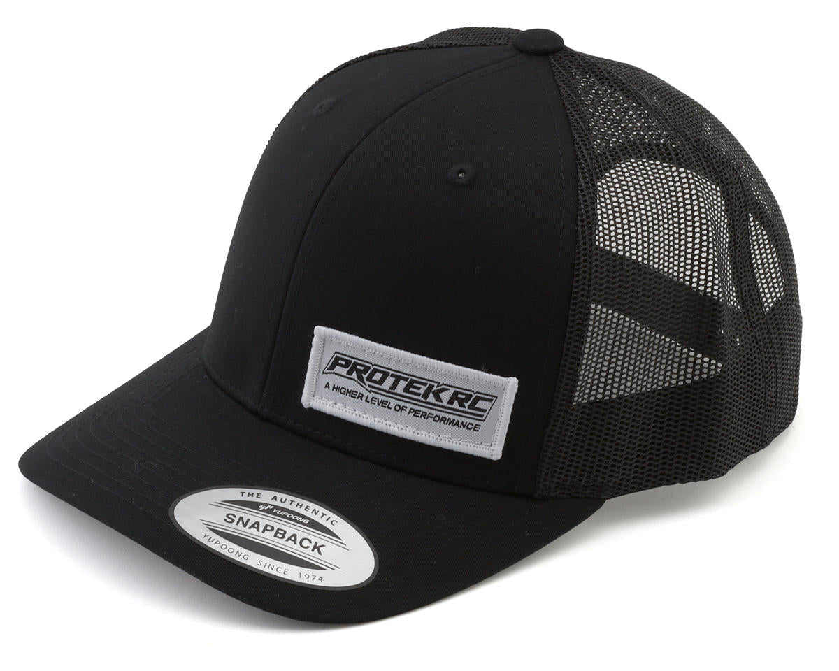ProTek RC Mesh-Back Curve Bill Trucker Hat (Black) (One Size Fits Most)