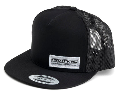 ProTek RC Mesh-Back Flat Bill Trucker Hat (Black) (One Size Fits Most)