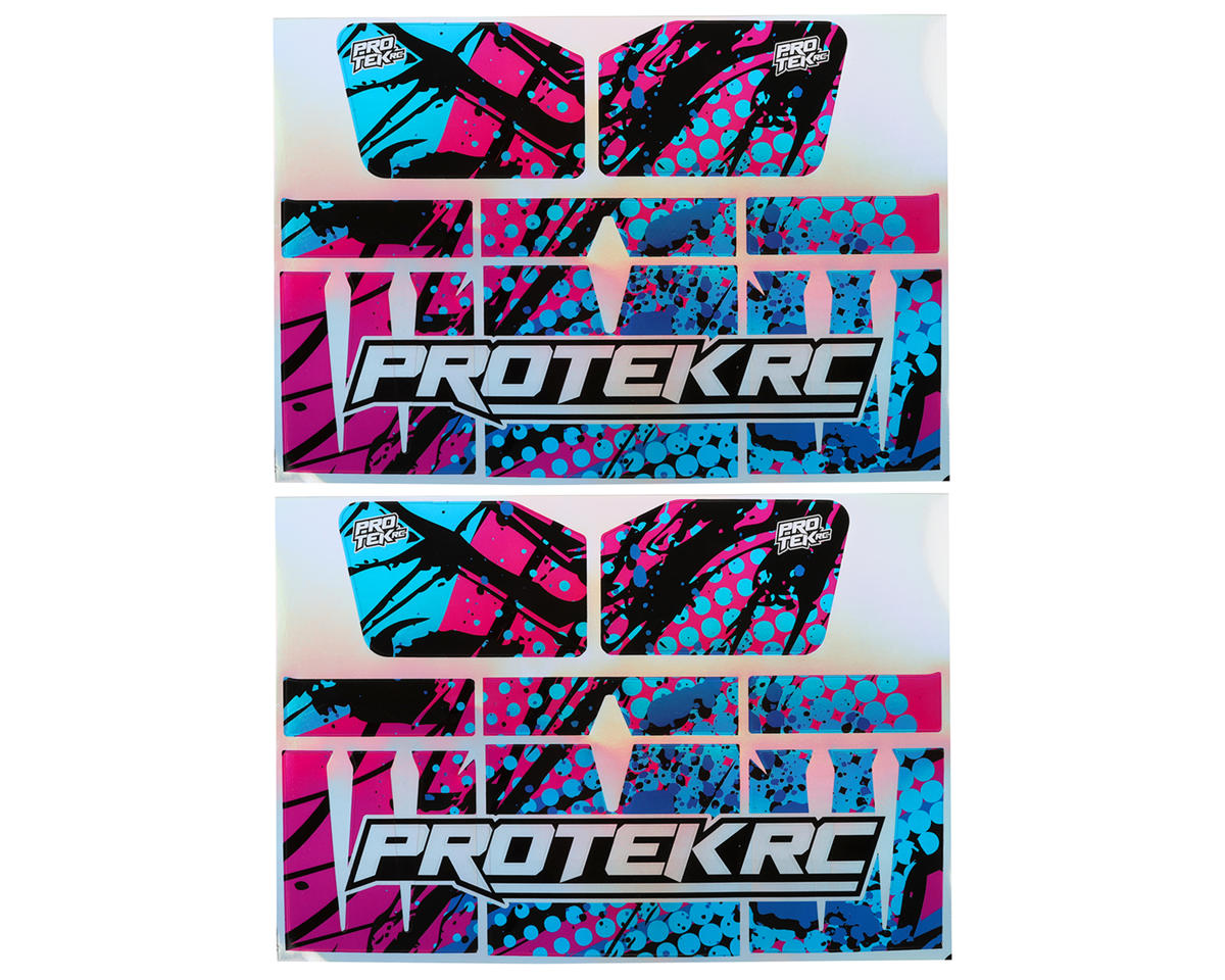 ProTek RC JConcepts 1/8 Razor Wing Wraps (Hectic Holographic) (2)