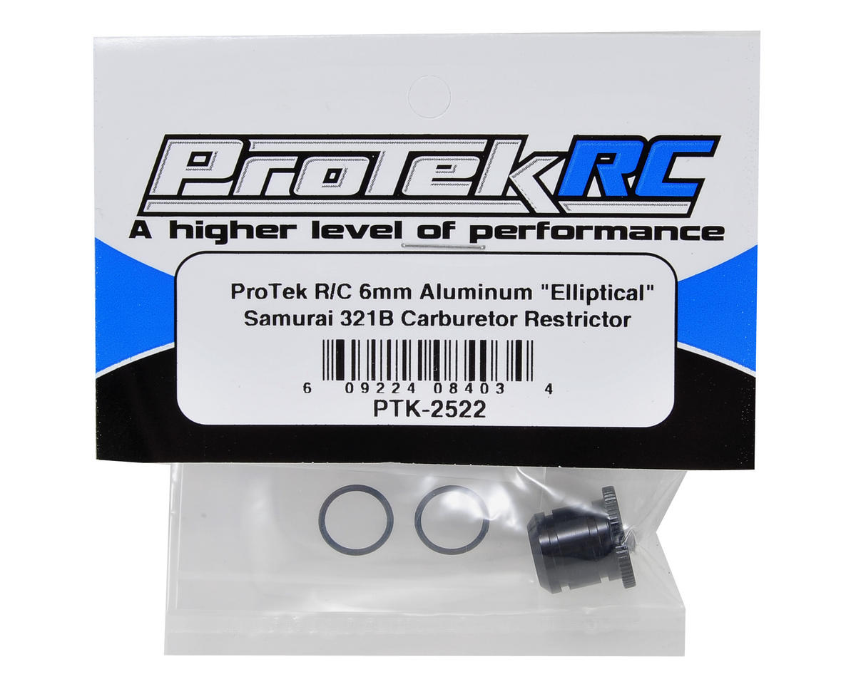 ProTek RC Aluminum "Elliptical" Samurai 321B Carburetor Restrictor (6mm)