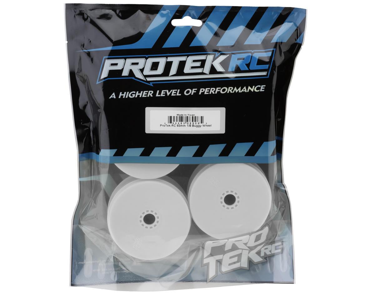 ProTek RC 83mm Concave 1/8 Buggy Wheels (White) (4)