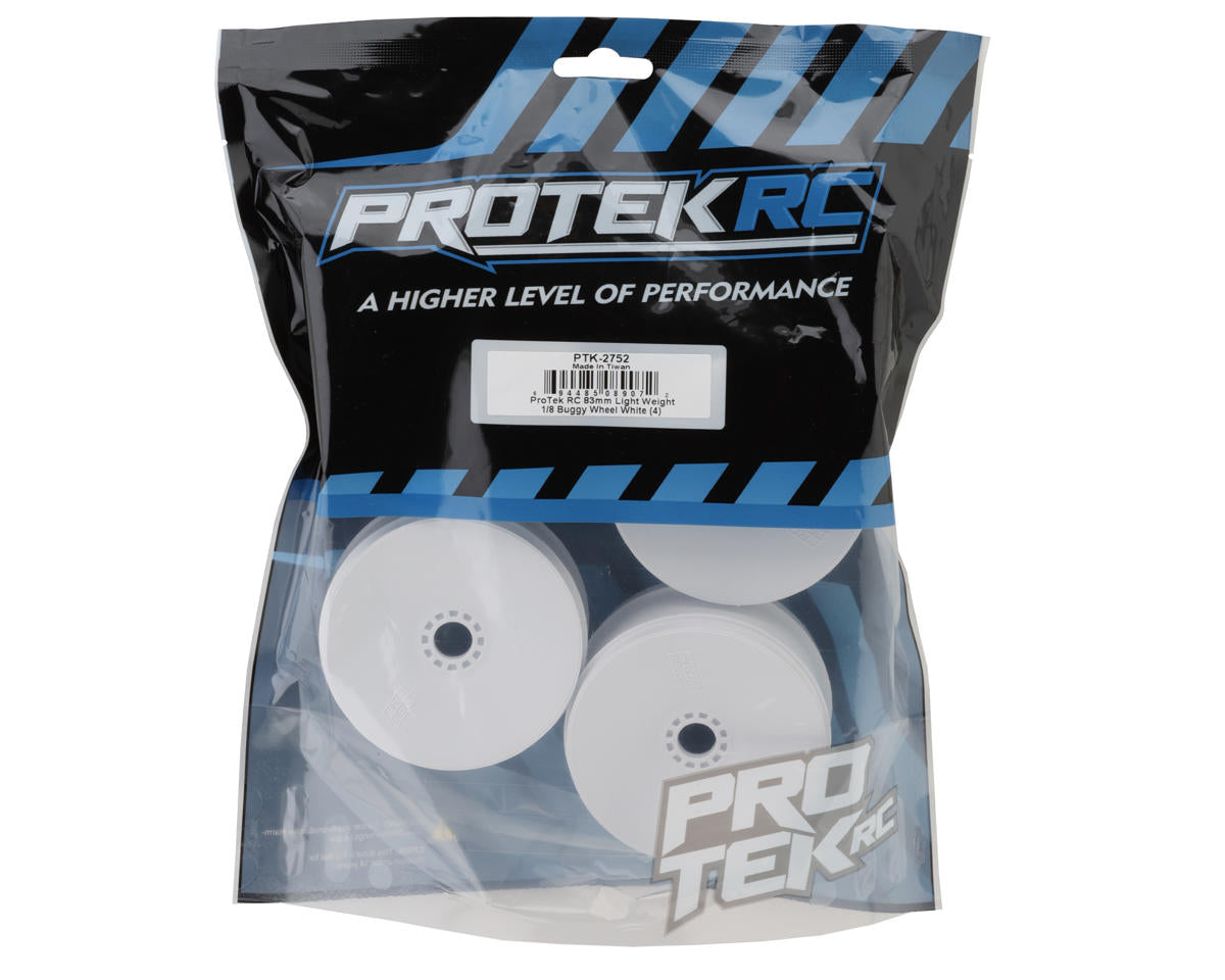 ProTek RC 83mm "Light Weight" Concave 1/8 Buggy Wheels (White) (4)