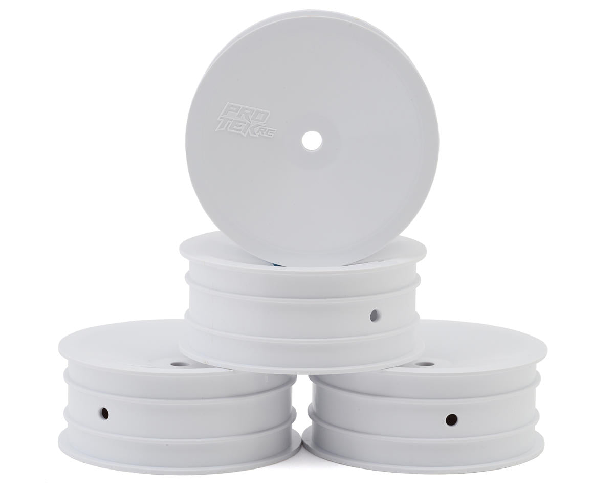 ProTek RC 2.2" Concave Front 2WD 1/10 Buggy Wheels (White) (4) (12mm Hex)