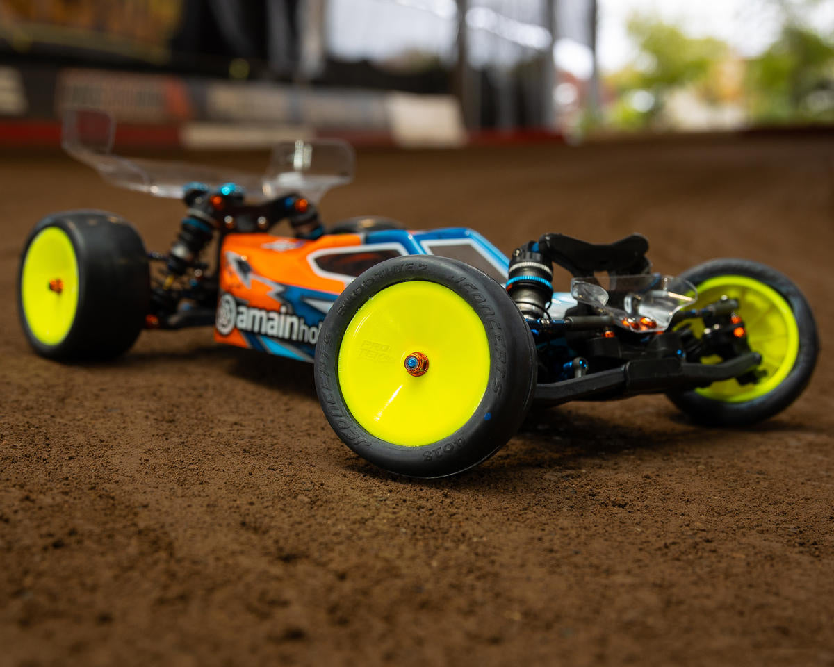 ProTek RC 2.2" Concave Front 2WD 1/10 Buggy Wheels (Yellow) (4) (12mm Hex)