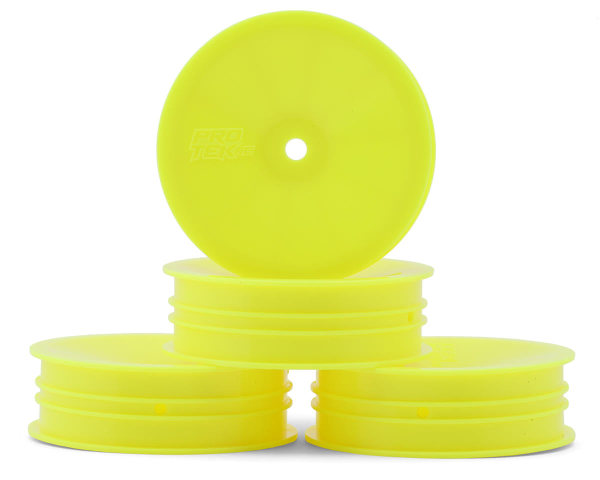 ProTek RC 2.2" "Narrow" Concave Front 2WD 1/10 Buggy Wheels (Yellow) (4)