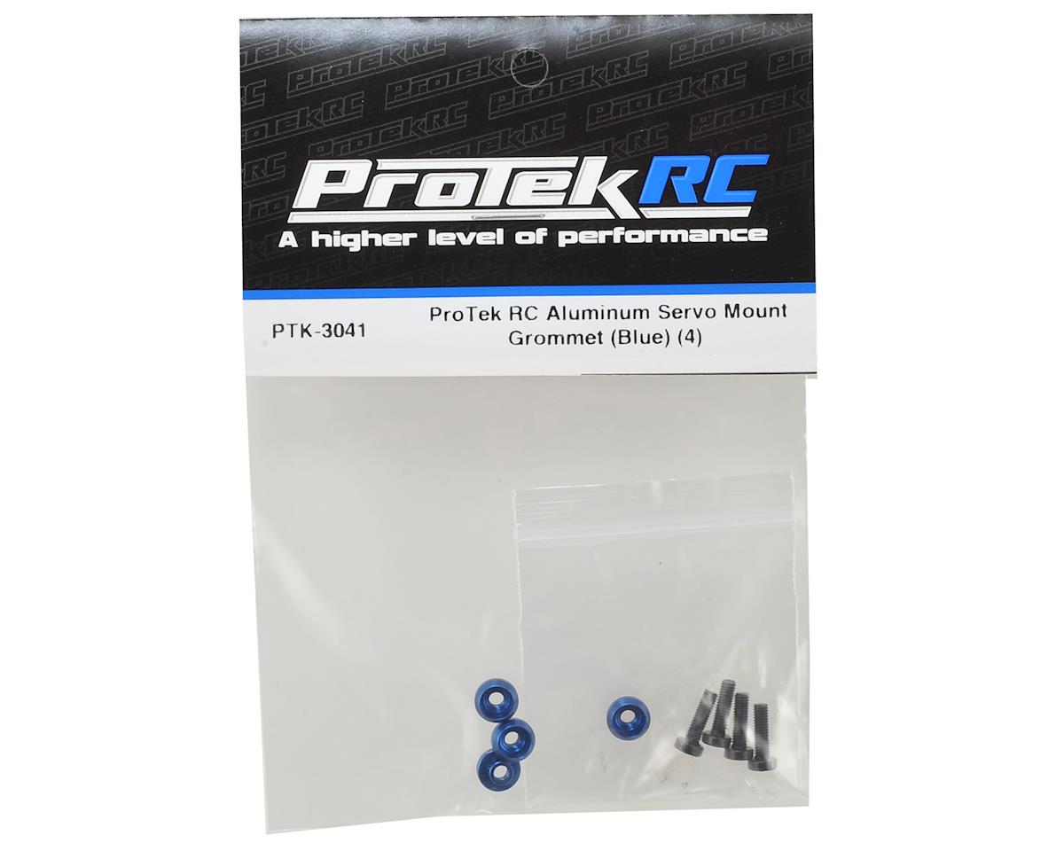 ProTek RC Aluminum Servo Mount Grommet (Blue) (4)