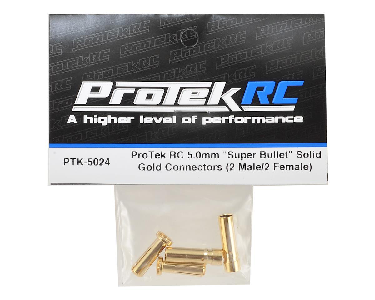 ProTek RC 5.0mm "Super Bullet" Solid Gold Connectors (2 Male/2 Female)