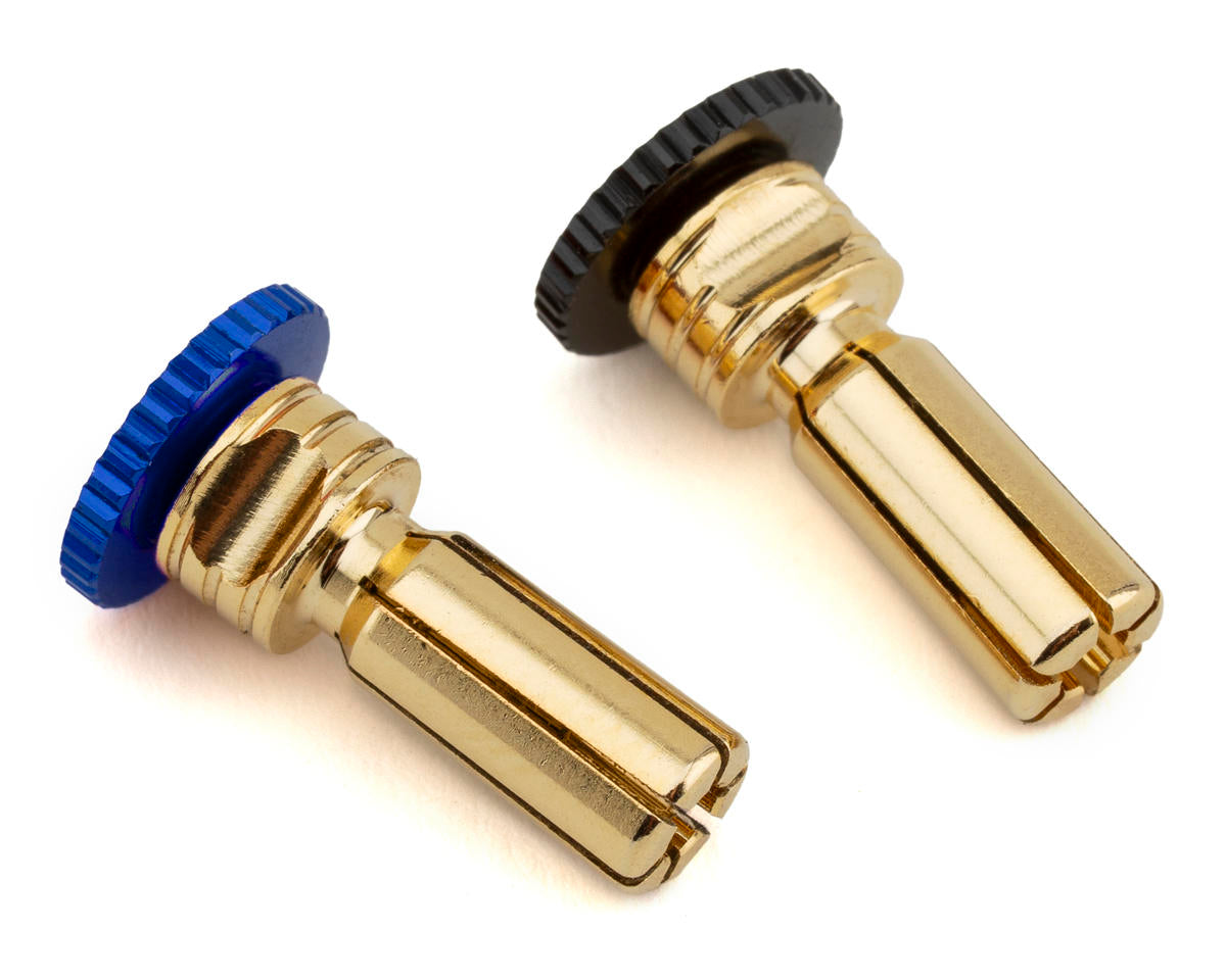 ProTek RC Twist Lock Adjustable Bullet Plug Grips w/5mm Bullets (Black/Blue)