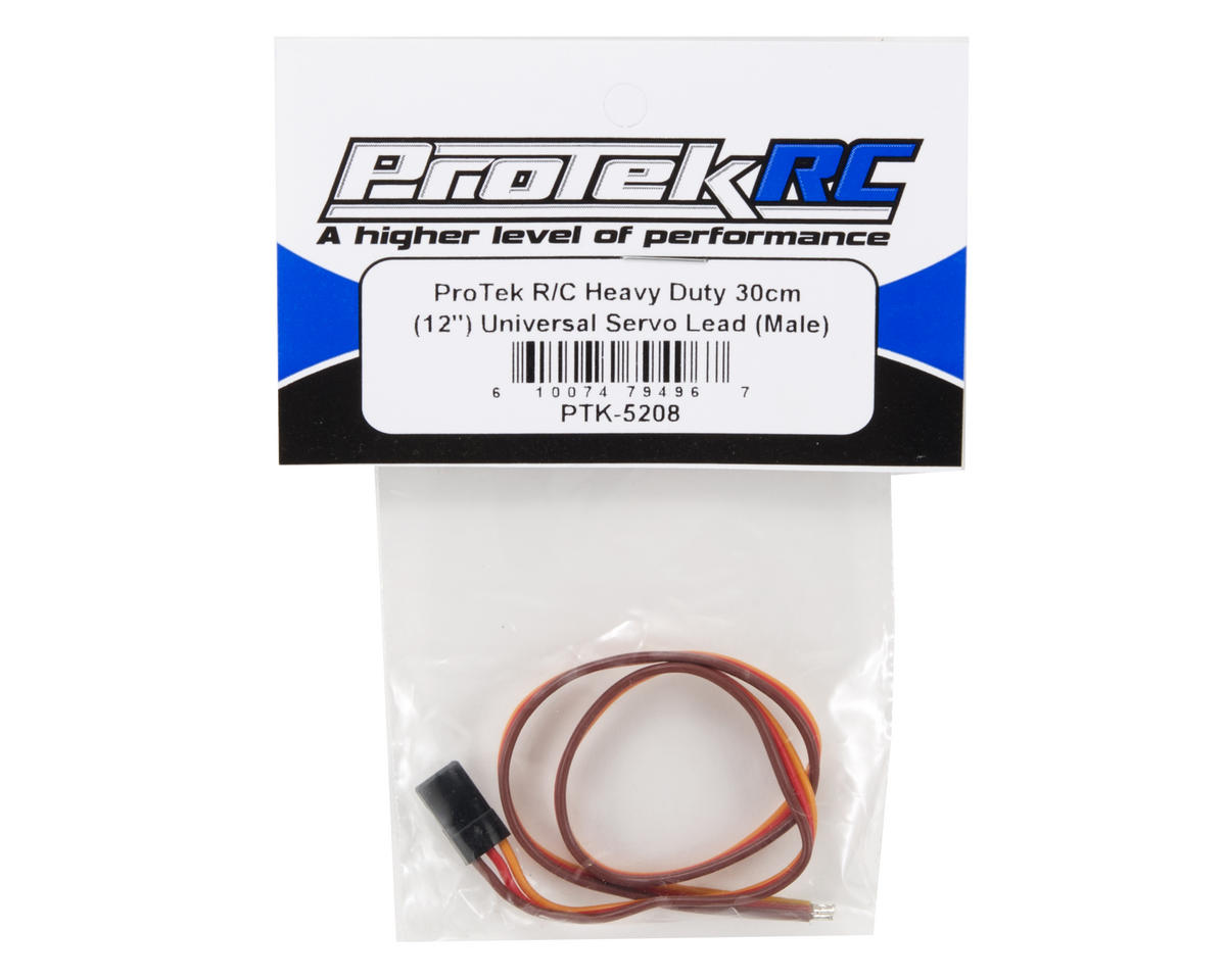 ProTek RC Heavy Duty 30cm (12") Universal Servo Lead (Male)