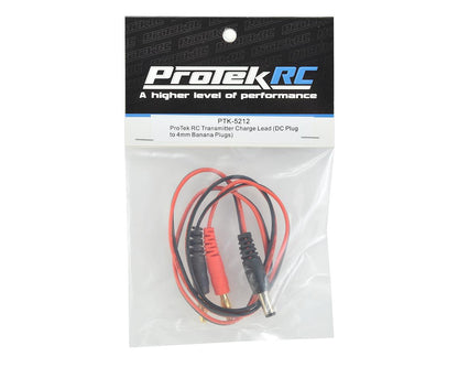 ProTek RC Transmitter Charge Lead (DC Plug to 4mm Banana Plugs)
