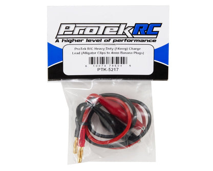 ProTek RC Heavy Duty (14awg) Charge Lead (Alligator Clips to 4mm Banana Plugs)