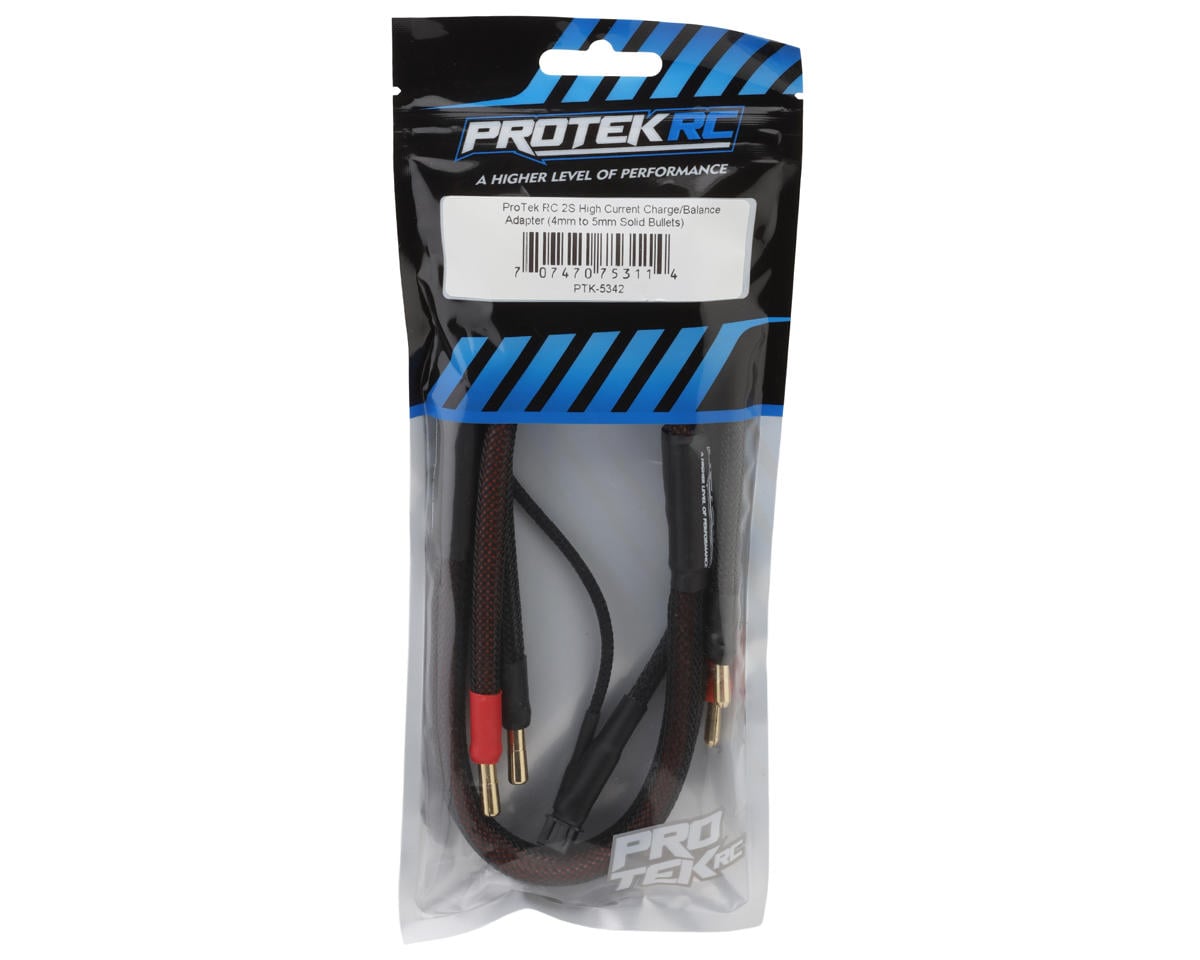 ProTek RC 2S High Current Charge/Balance Adapter (4mm to 5mm Solid Bullets)