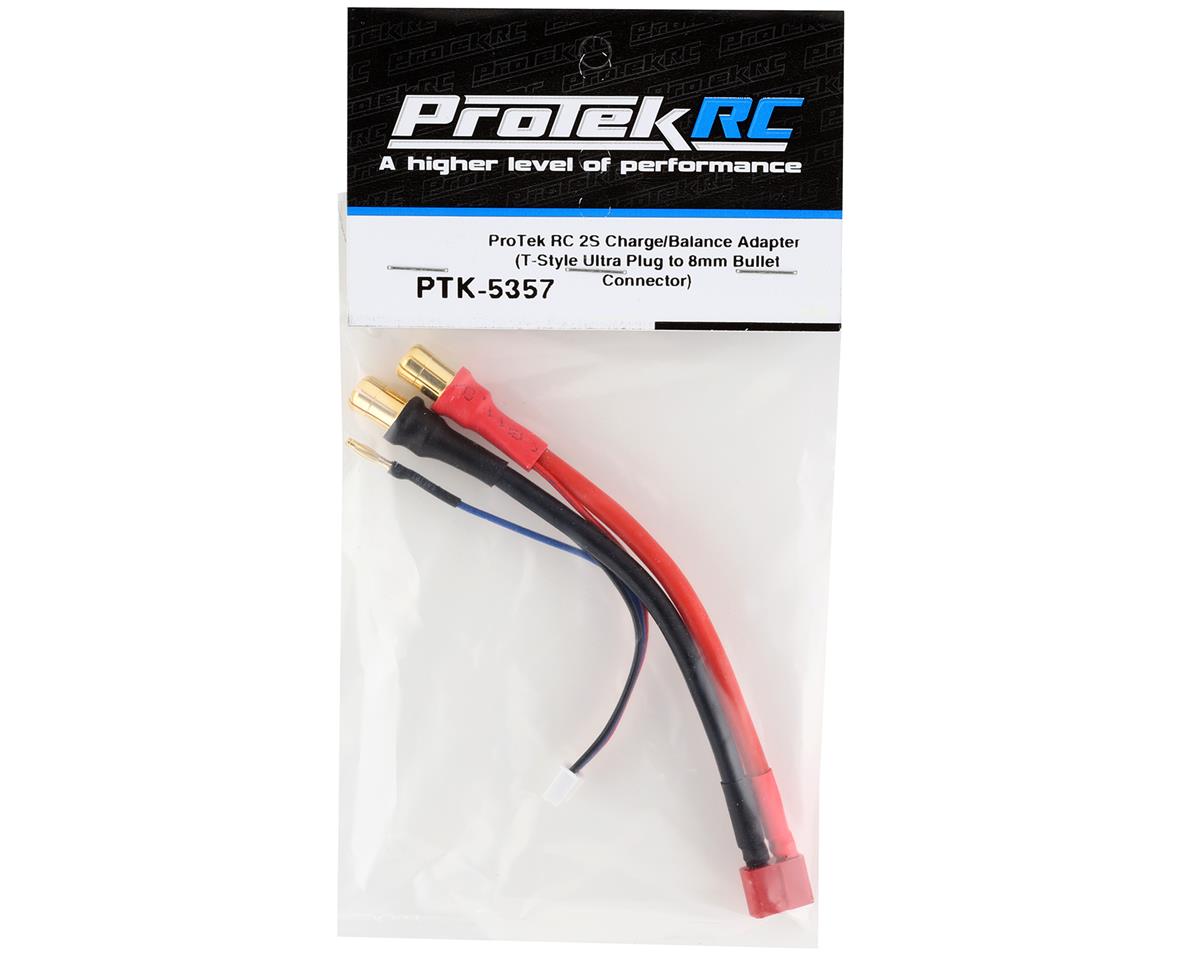 ProTek RC 2S Charge/Balance Adapter (T-Style Ultra Plug to 8mm Bullet Connector)
